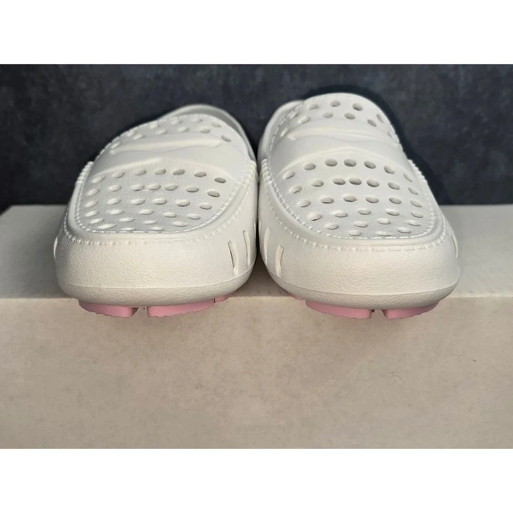 Floafers Posh Penny Loafers White Pink Waterproof EVA Shoes Kids Size 12